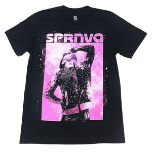 WWE Authentic NXT Noam Dar SPRNVA T-Shirt Black Pink Graphic Mens Medium 2 Sided